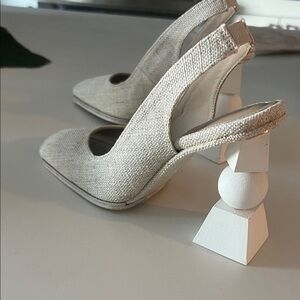 Jacquemus Linen Slingback Pumps